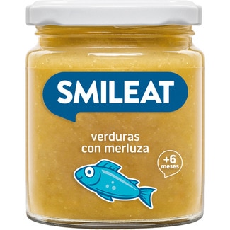 tarrito de verduras con merluza sin gluten desde 6 meses tarro 220 g - Smileat
