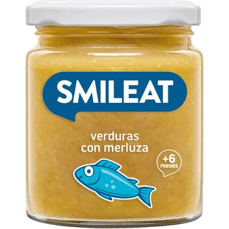 tarrito de verduras con merluza sin gluten desde 6 meses tarro 220 g - Smileat