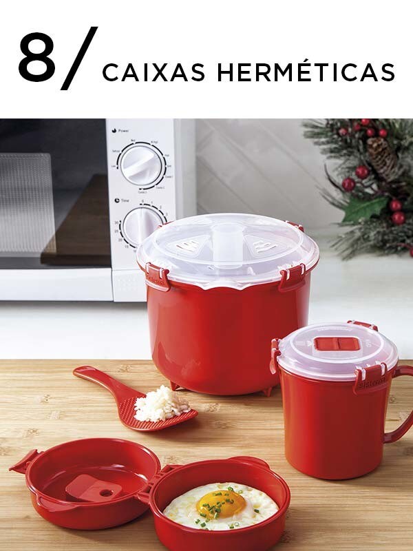 Ver caixas e frascos herméticos
