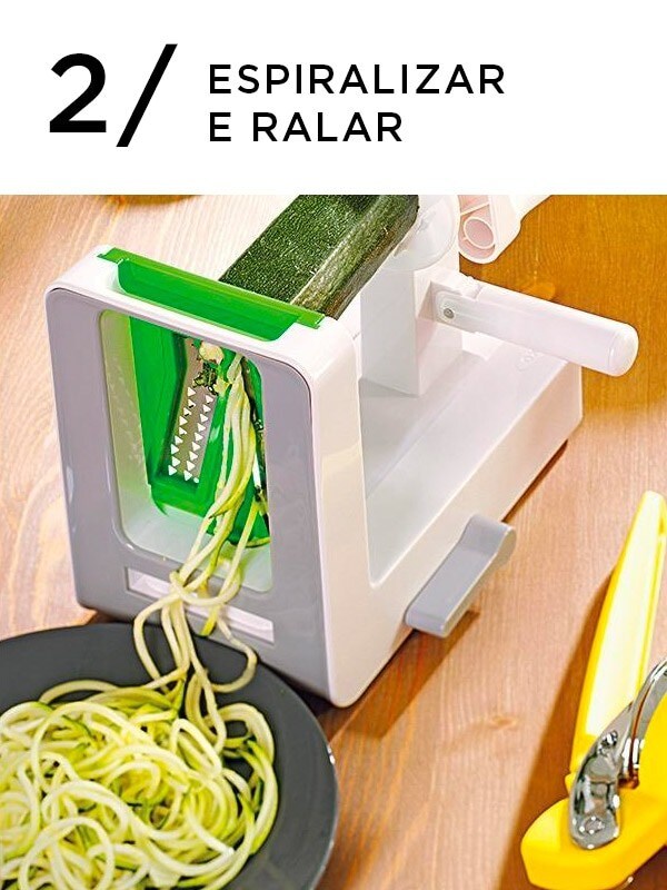 Ver Espiralizadores, raladores e mandolinas