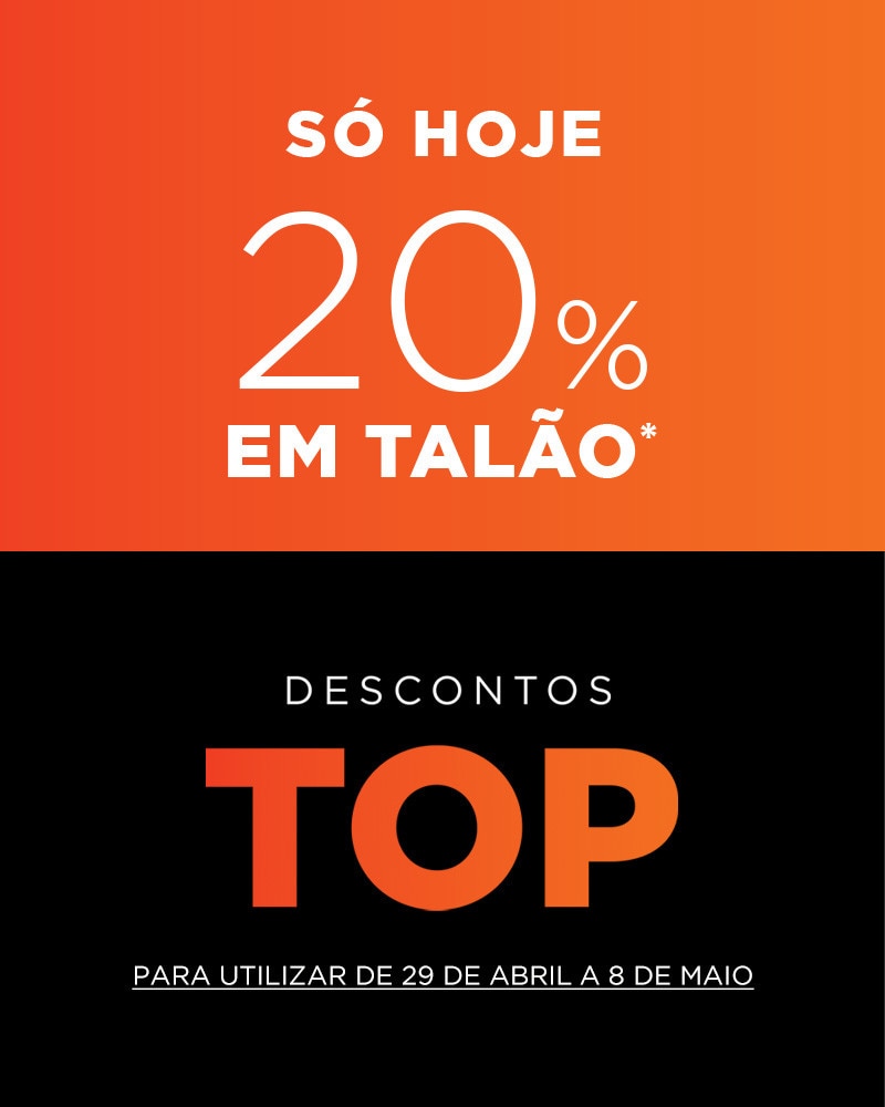descontos top 20% em talão