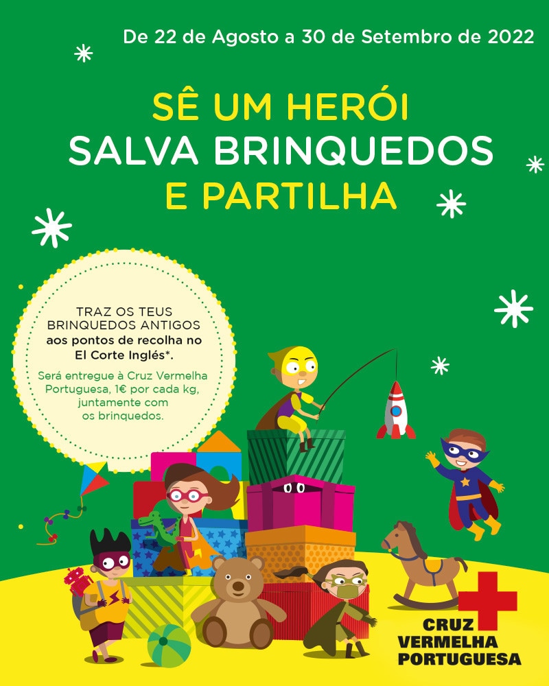 Sê um Herói, salva brinquedos e partilha
