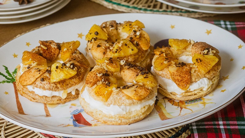 Roscones de Reis com Fruta Assada