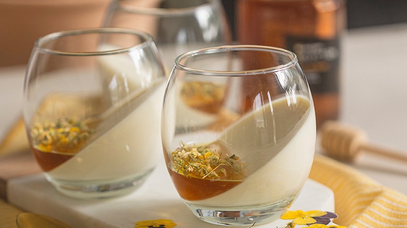 Pannacotta de Camomila e Mel