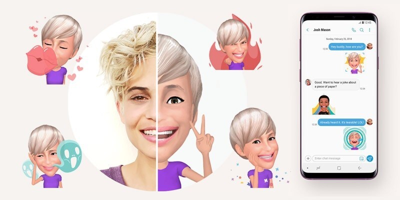 Samsung Galaxy S9 | S9 Plus Da vida a tus chats utilizando las pegatinas AR Emoji y vídeos.
