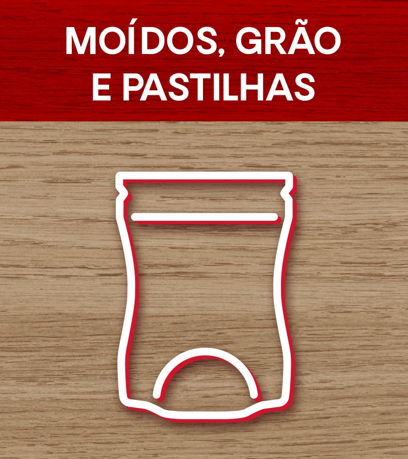 Moídos, Grão e Pastilhas