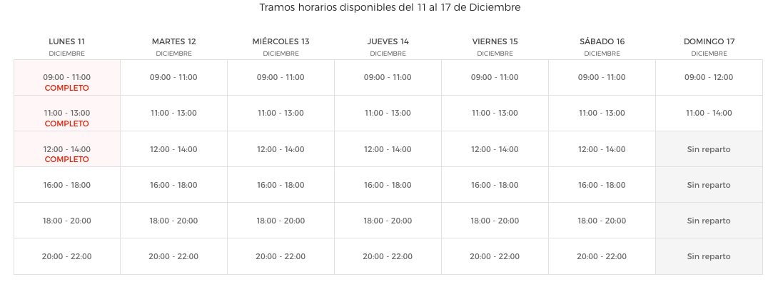 Horarios