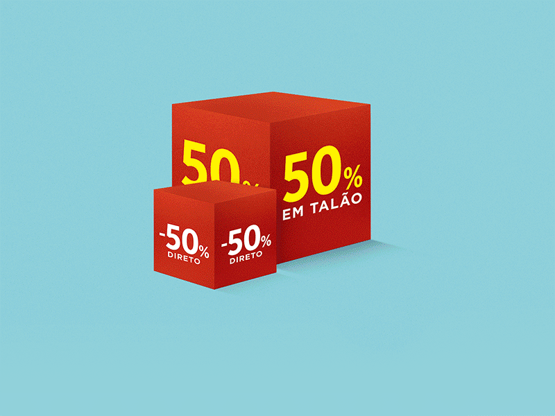 50% em talão