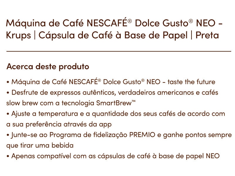 Dolce Gusto Máquinas Conheça 