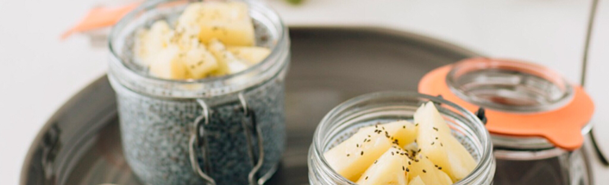 Pudim de Chia com Ananás