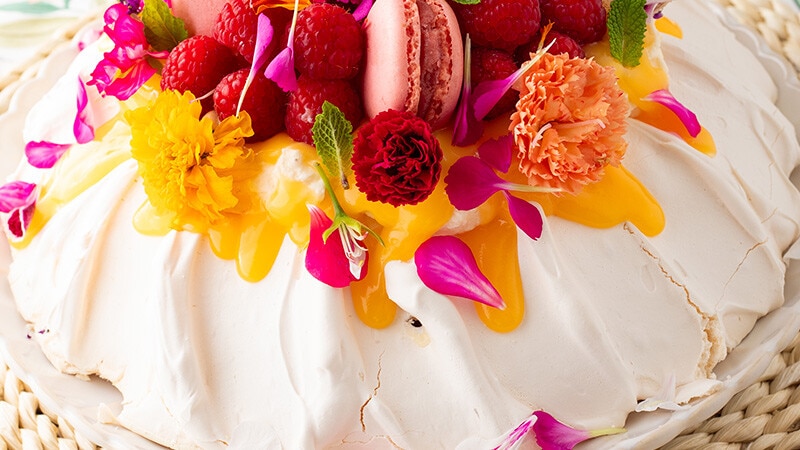 Pavlova de Limão e Frutos Vermelhos