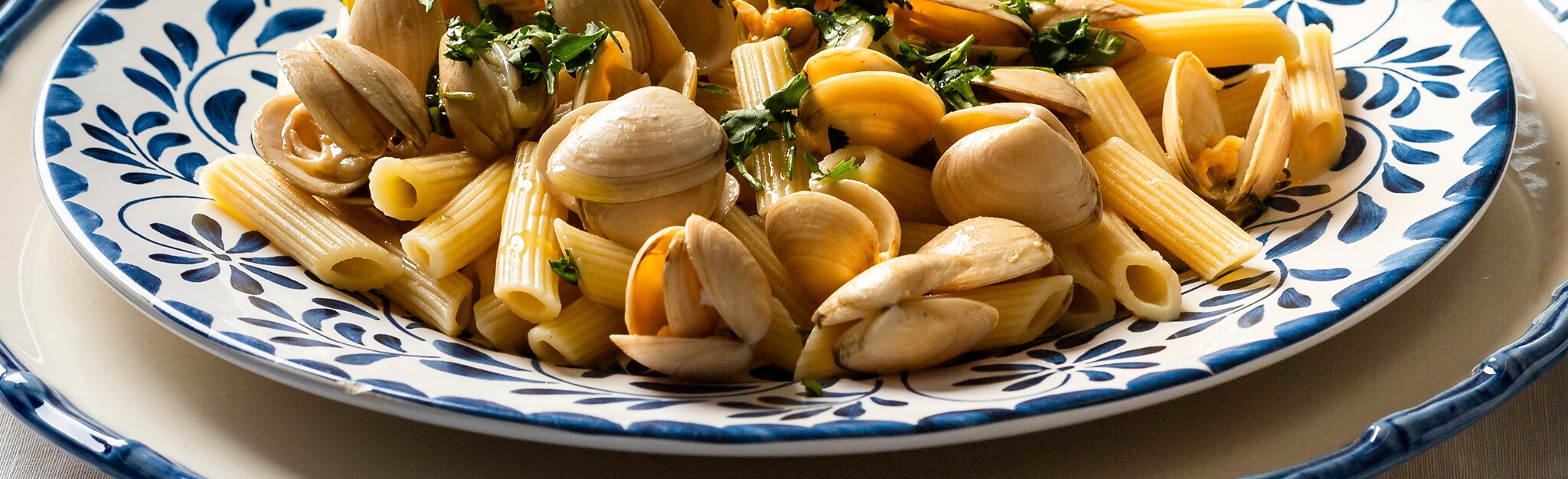 Amêijoas à Bulhão Pato com Pene