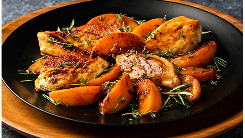 Frango com Pêssego