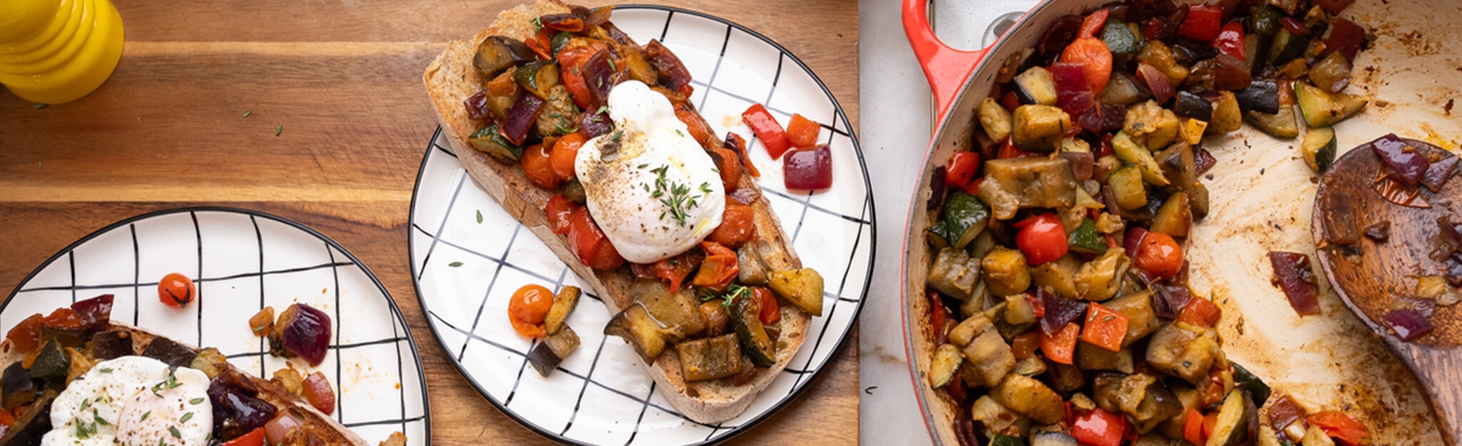 Ratatouille em Tosta com Ovo