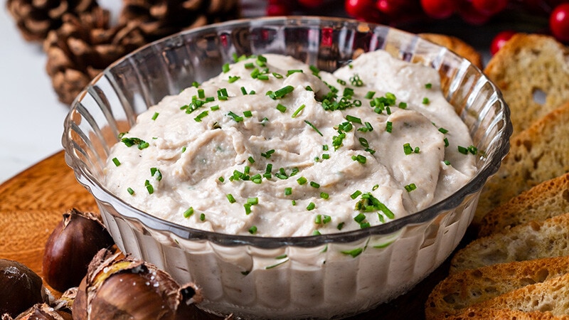 Dip de Castanha com Queijo Cabra
