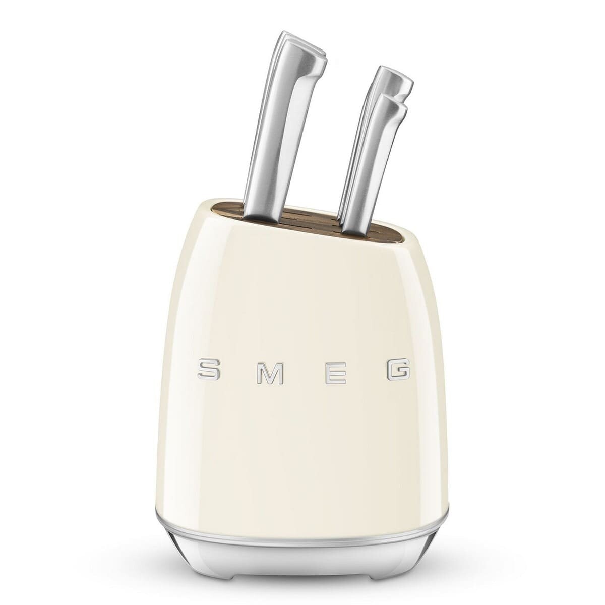 Smeg bloco de facas creme 