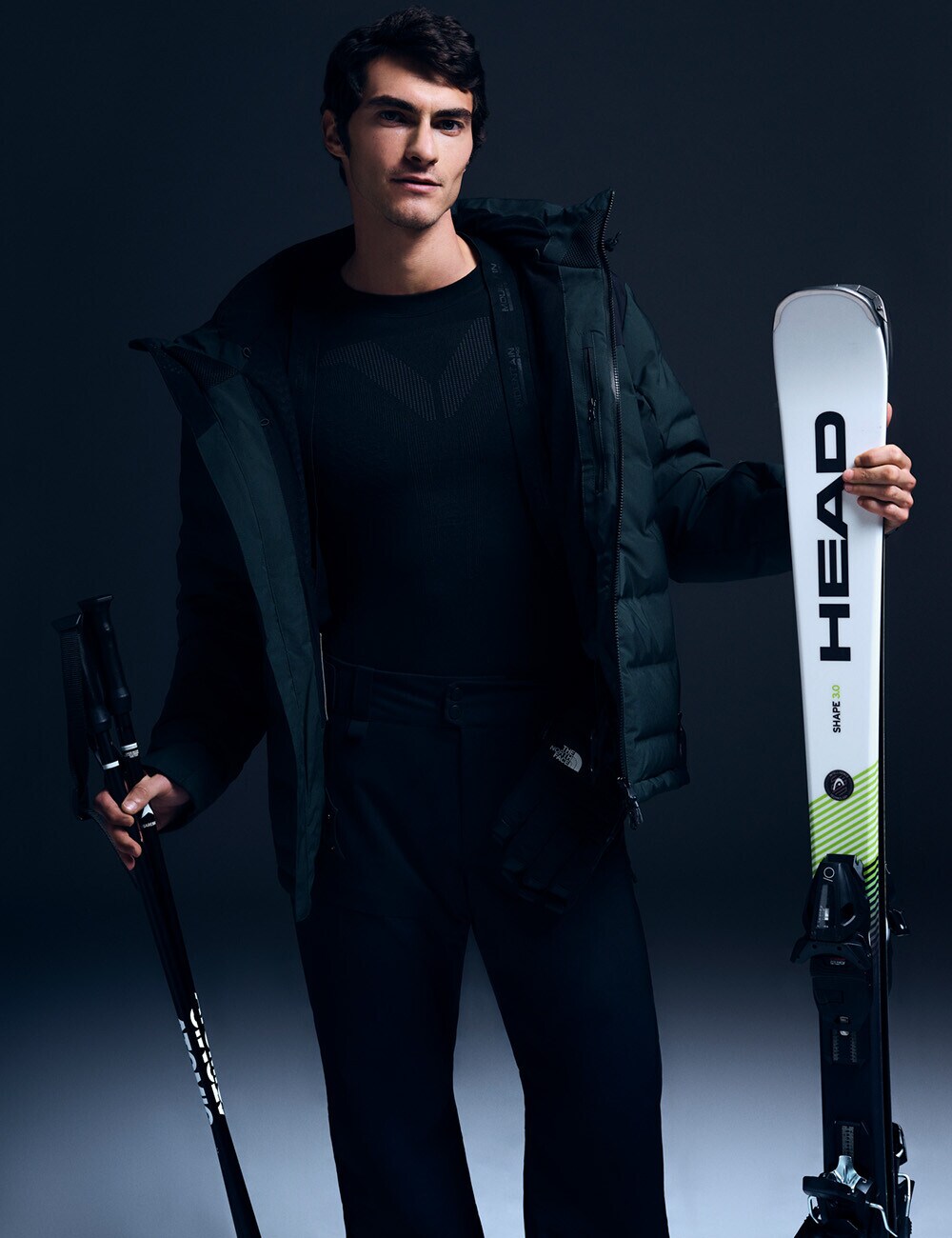 Skis e Bastões