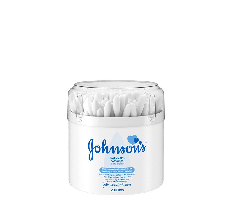 Johnson's Cotonetes Macios e Suaves embalagem 200 unidades