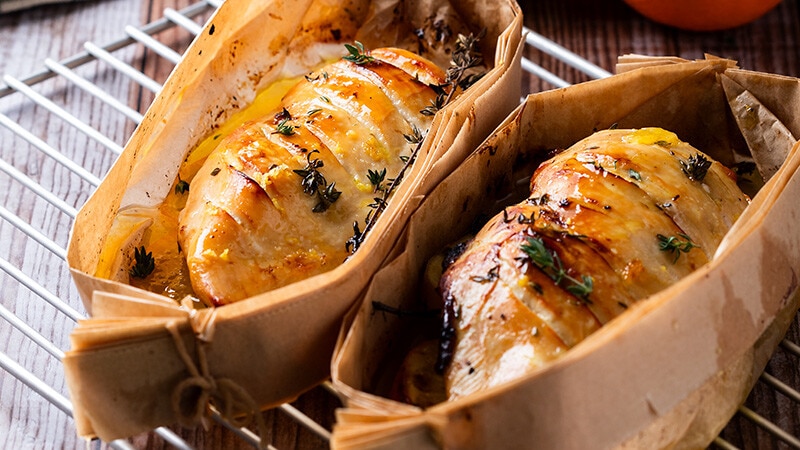 Frango Cítrico em Papelote
