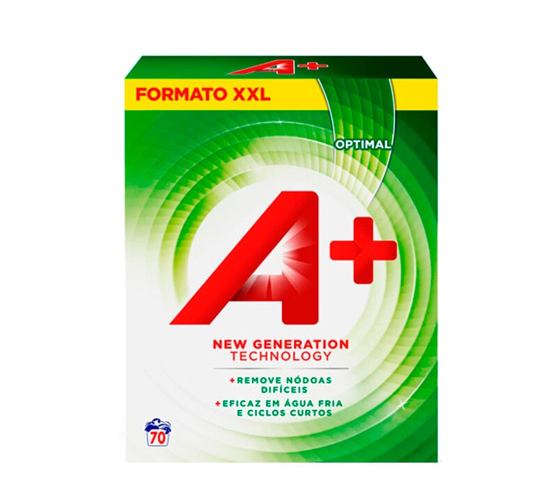 A+ Detergente Máquina da Roupa em Pó Original embalagem 70 doses