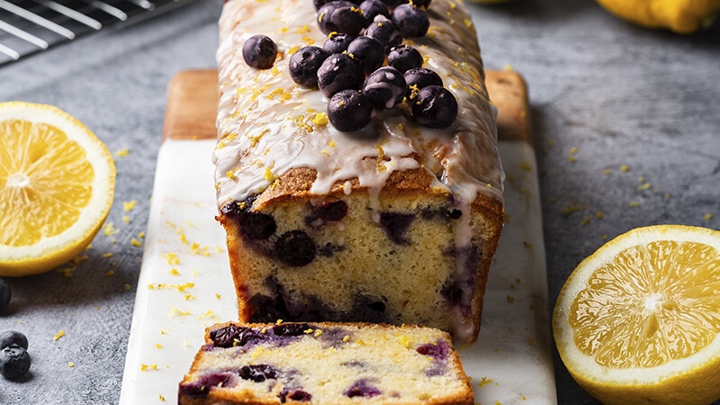 Bolo de Limão e Mirtilo