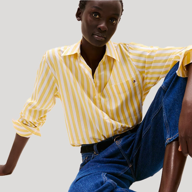Camisas de riscas de popilena
