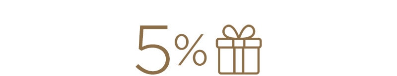 Oferecemos-lhe 5% do total dos presentes recebidos, até 1.000€
