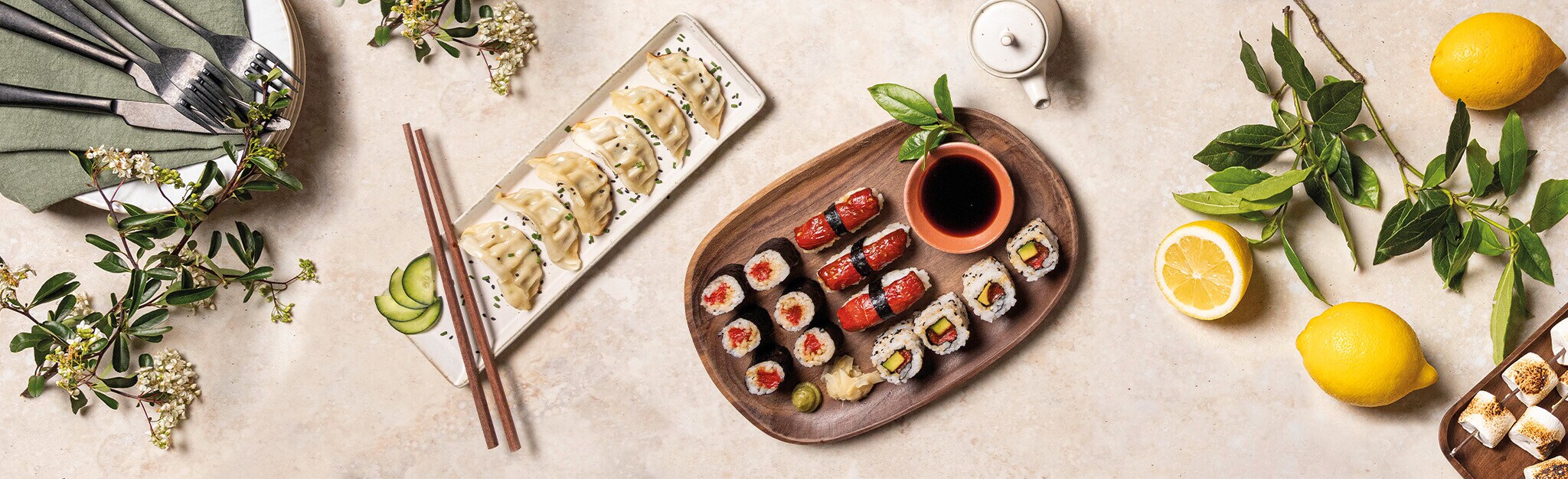 Sushi de atum vegan (com melancia)
