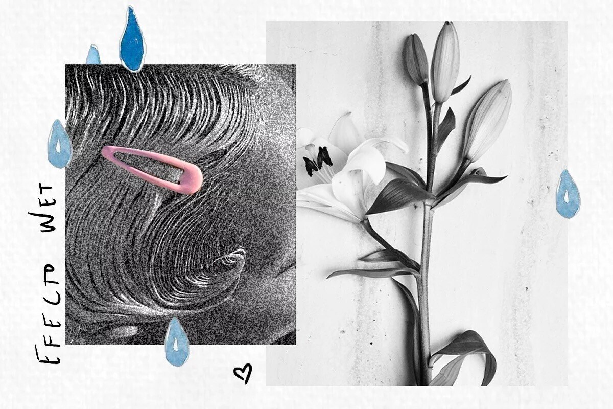 Peinado efecto wet 