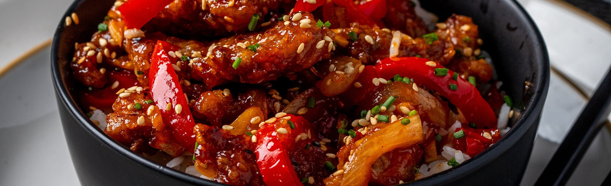 Carne de Vaca Crocante Estilo Chinês com Molho Agridoce