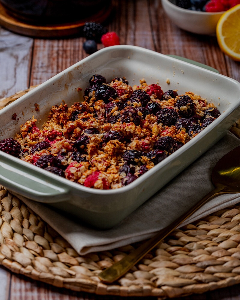 Crumble de Frutos Vermelhos