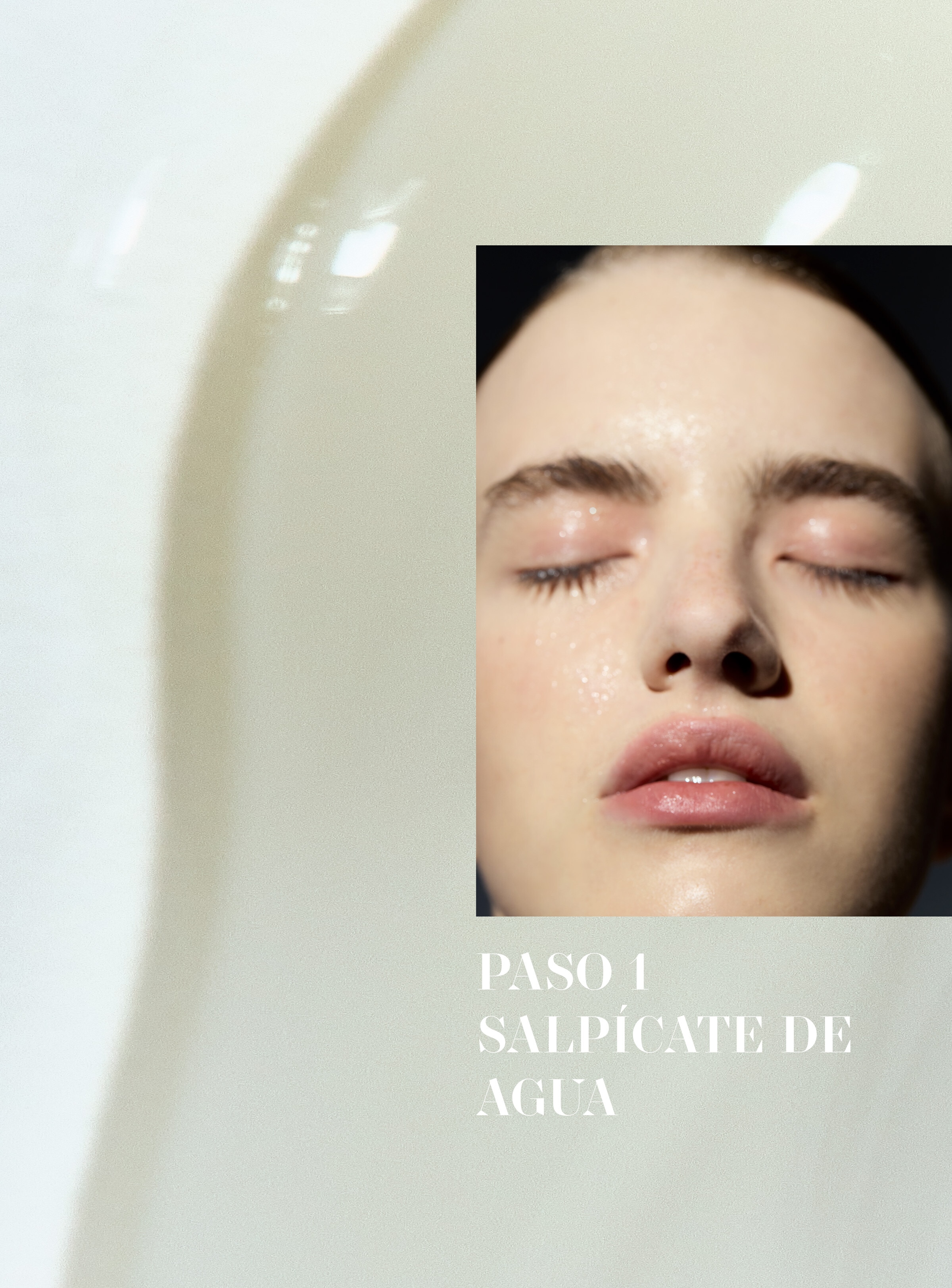Beauty Collective:  Paso 1 Salpicate de agua