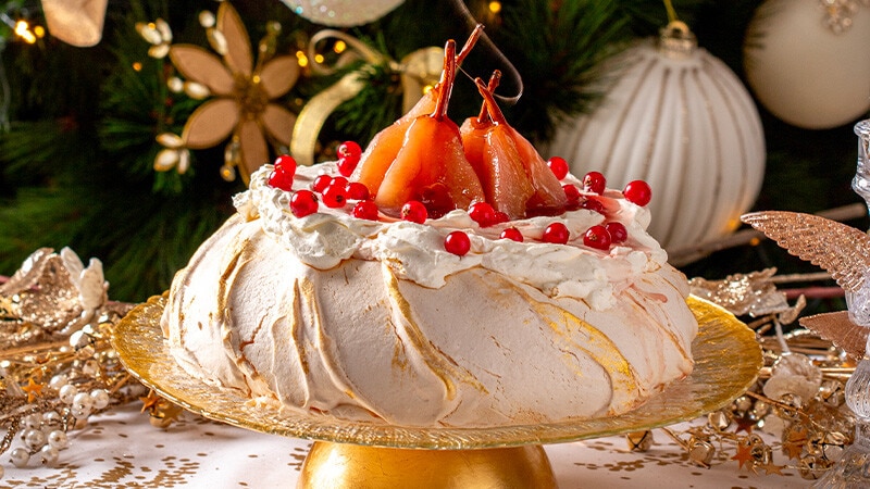 Pavlova de Pera com Vinho do Porto