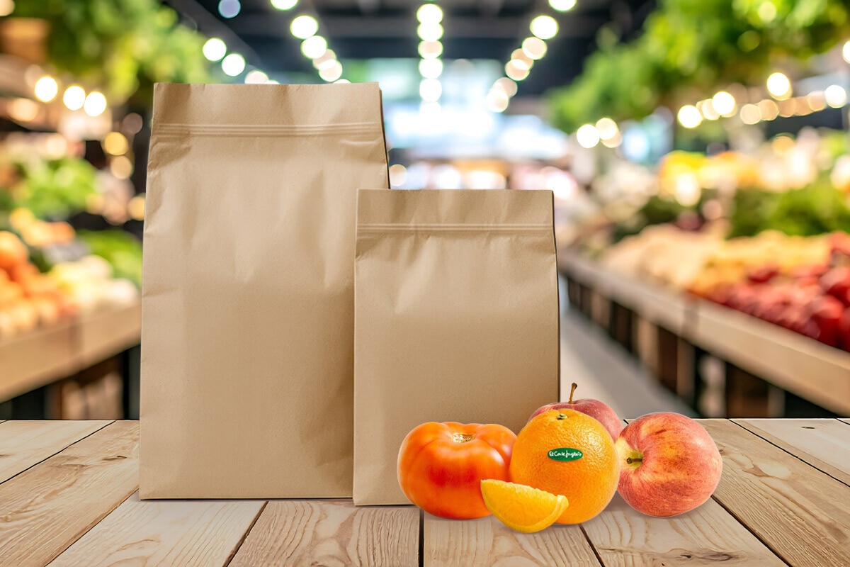 Bolsa de frutería de papel FSC