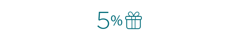 Receba 5% do valor total dos presentes em cartão‑presente, até 1.000€