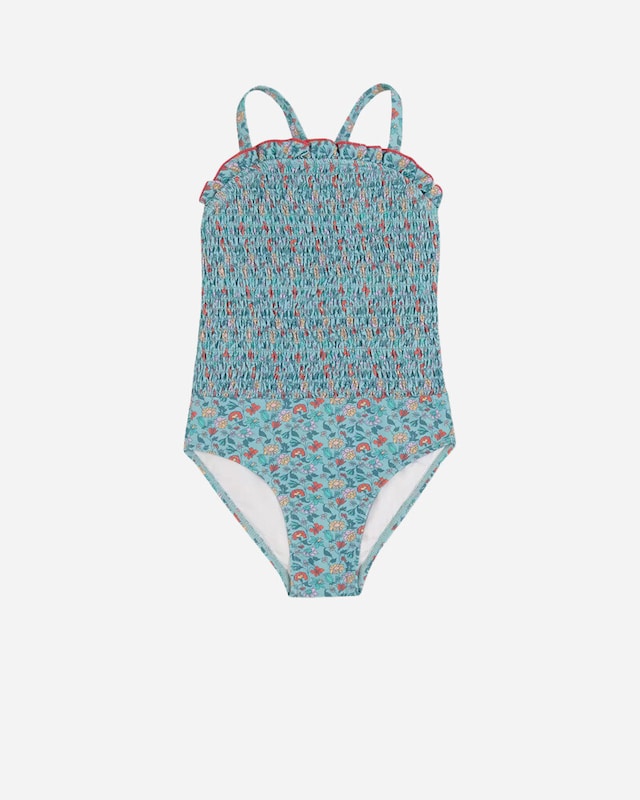 Fato de Banho Infantil com Estampado de Flores