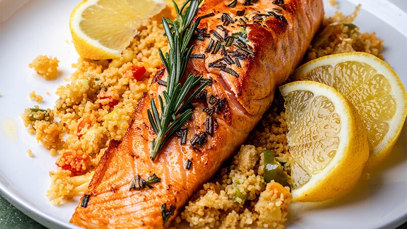 Salmão com Cuszuz