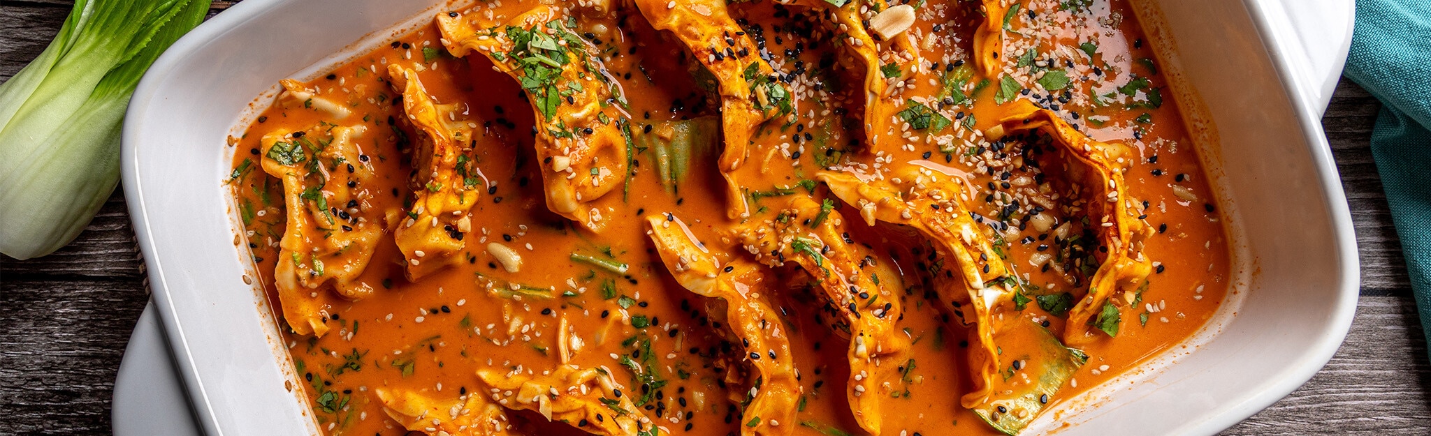 Gyosas Picantes no Forno
