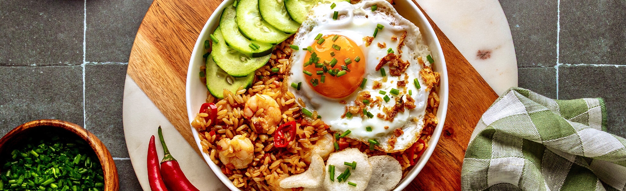 Nasi Goreng de Camarão