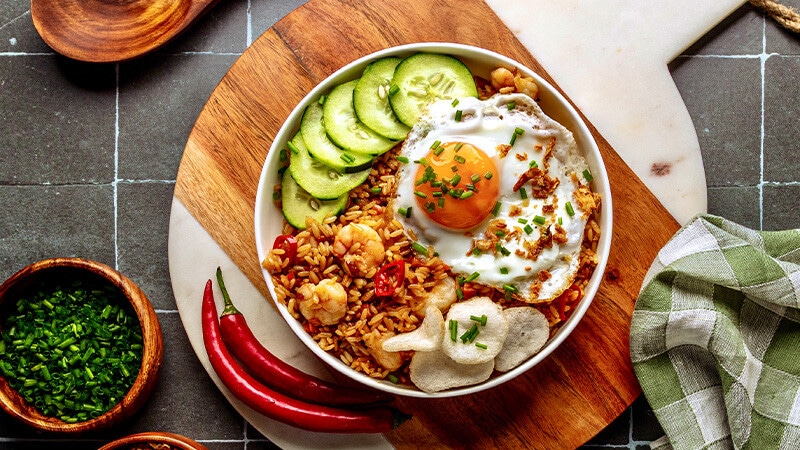 Nasi Goreng de Camarão