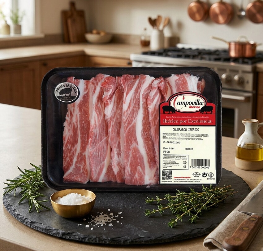 Churrasco o aguja de cerdo ibérico