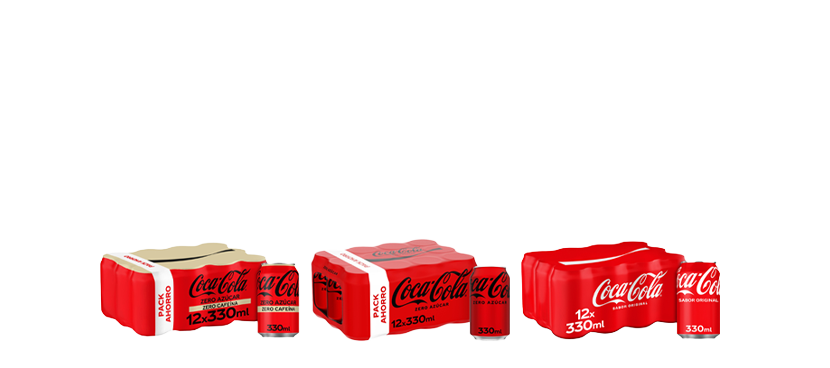 COCA-COLA Refresco de cola Packs 12 latas 33 cl.