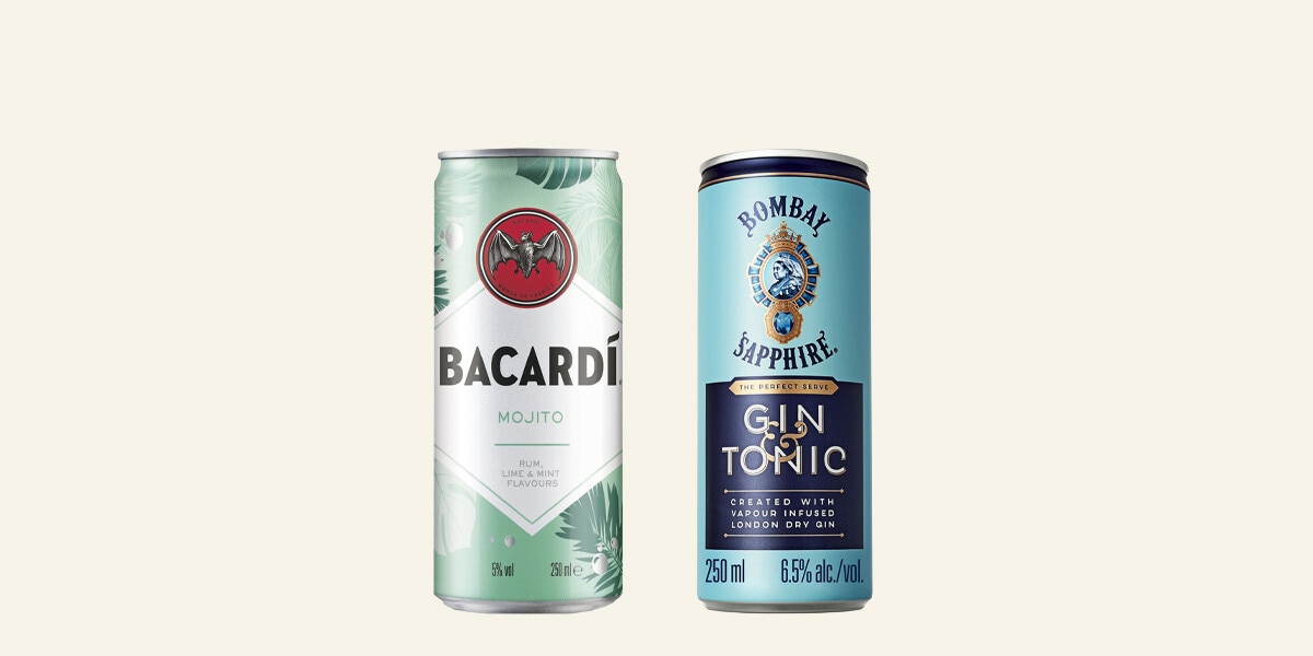 Selección de espirituosos latas 25 cl Multimarca