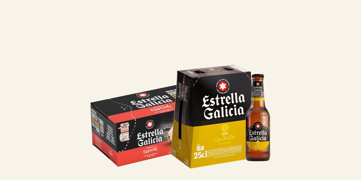 Cervezas distintas variedades y formatos Estrella Galicia