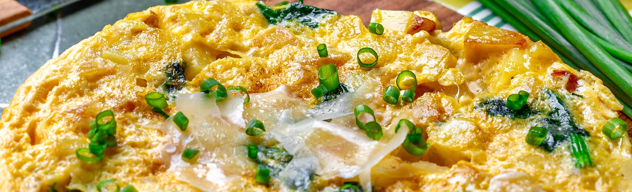 Fritata de Batata e Espinafres