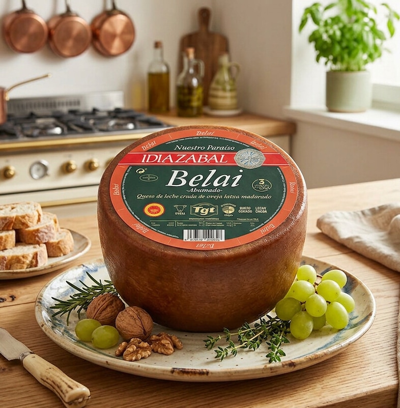 Queso curado de oveja ahumado DOP Idiazábal Belai