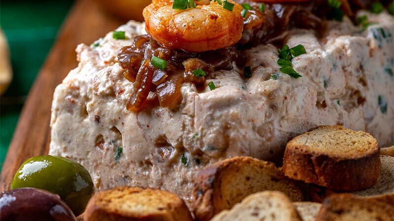 Paté de Camarão e Cebola Caramelizada