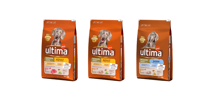 Ultima Alimentación seca para perro distintas recetas sacos 7,5 kg