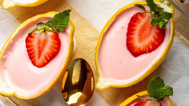 Posset de Morango e Limão
