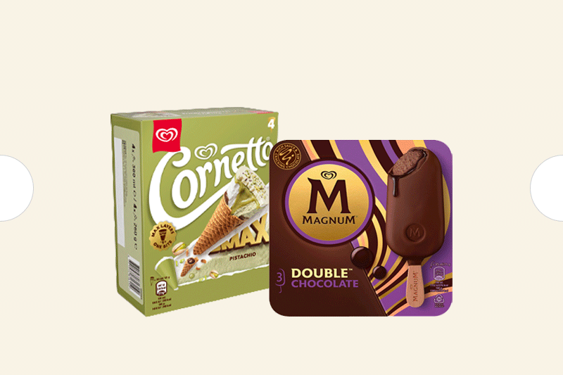 5€ de descuento por compra superior de 15€ en selección de helados Frigo, Magnum, Cornetto y Solero. Introduce el código HELADOSDTO. Exclusivo online